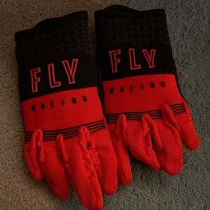 Fly Racing Red and Black Gloves YOUTH XS